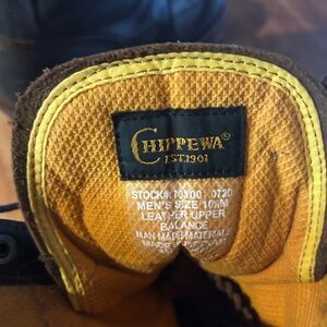 Men’s Chippewa steel toe logging boots